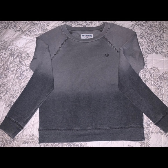 True Religion Grey Ombré Sweatshirt - Picture 2 of 8
